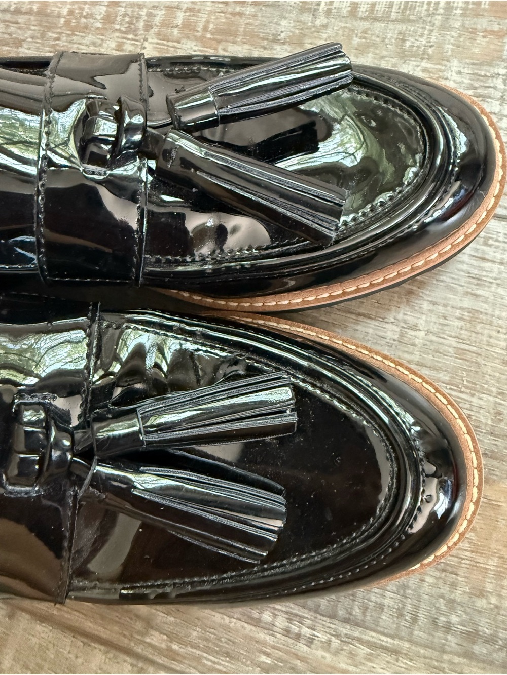 Franco Sarto patent Carolynn Tassel loafer like new sz7.5 - Picture 7 of 12